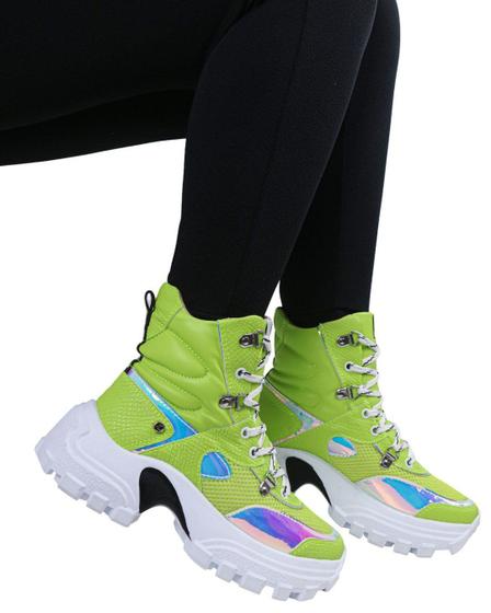 Imagem de Tênis Robust Chunky Verde Neon Feminino/Masculino (Unissex) - Legut