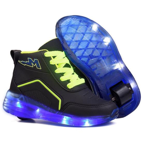 Tênis Rodinha Luzinha Infantil Minipé Led Light Masculino Feminino