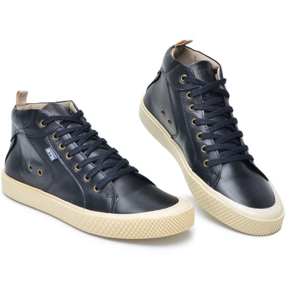 Tênis Sapatênis Botinha Casual Em Couro Gts - Masculino Menor preço em Tênis Sapatênis Botinha Casual Em Couro Gts - Masculino