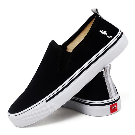 Imagem de Tênis Sapatênis Feminino Slip On Facil de Calçar Elastico sapatilha Confortavel Polo Blu  Ref 502