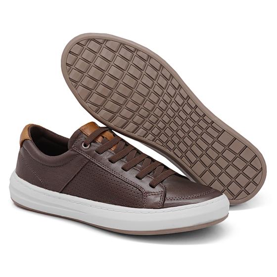 Imagem de Tenis Sapatenis Masculino Casual Em Couro e Palmilha em Gel Confortável Lançamento 004 Ref 6205 TR