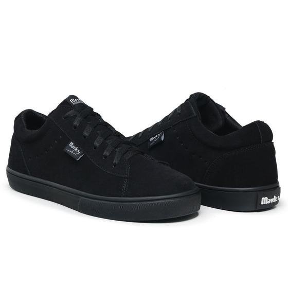 Imagem de Tênis Sapatênis Skate Masculino Cano Baixo Casual Escolar Costurado Leve Confortável Em Couro