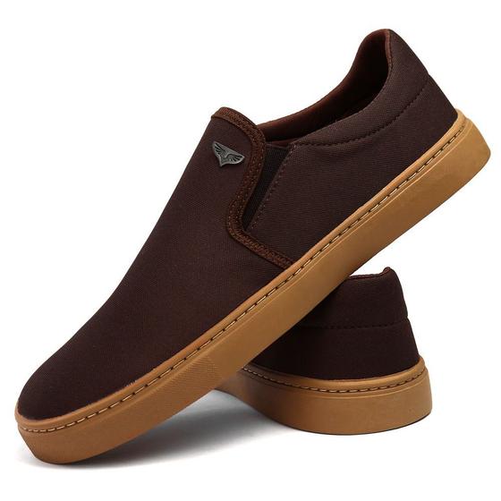 Imagem de Tênis Sapatênis Slip On Casual em Lona