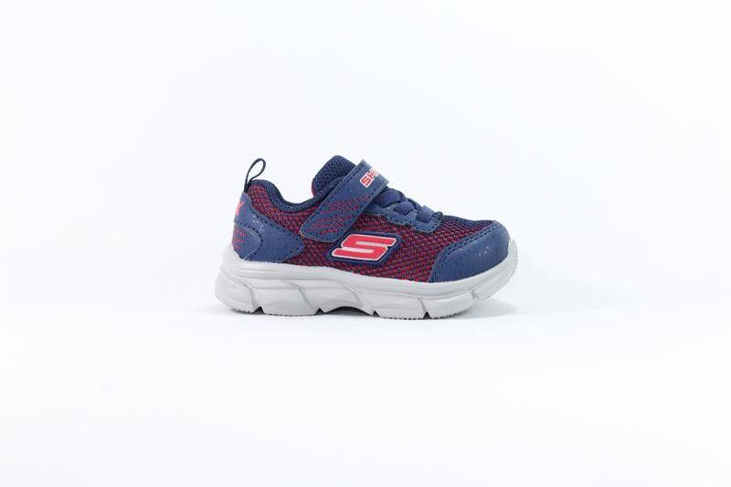 Imagem de tênis skechers advance infantil - masculino - azul+vermelho+cinza 