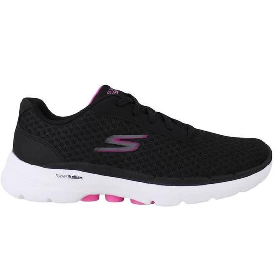 Imagem de Tênis Skechers Go Walk 6 - Iconic Vision - Preto e rosa