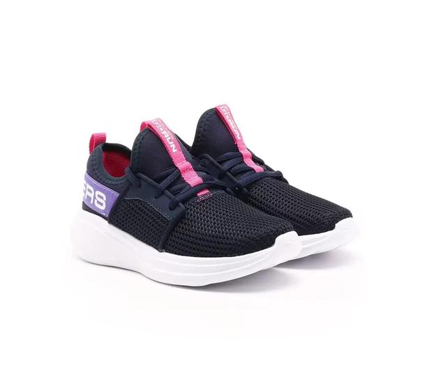 Imagem de Tênis Skechers Kids Feminino Go Run Fast Valor Azul Marinho Rosa