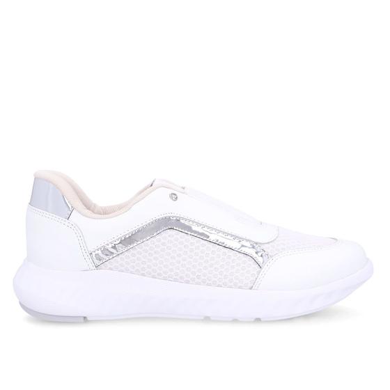 Imagem de Tênis Slip On Branco Couro Detalhe Prata