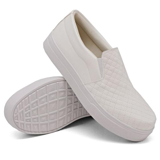 Imagem de Tenis Slip On Casual Autem Originals Detalhe Textura Matelasse com Sola Alta