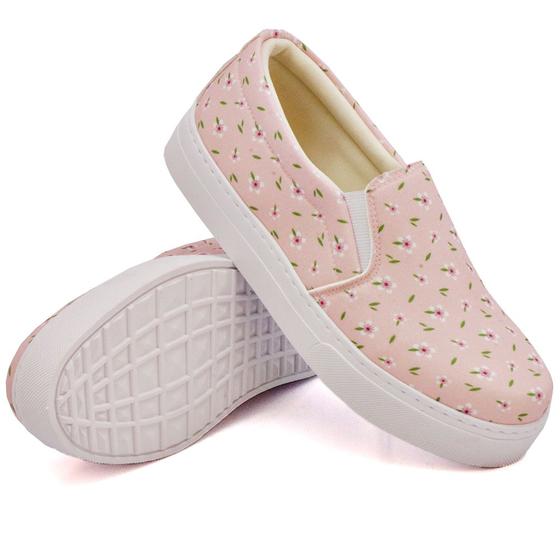 Imagem de Tênis Slip On Casual Estampado Dk Shoes com Elástico e Sola Borracha Confortável
