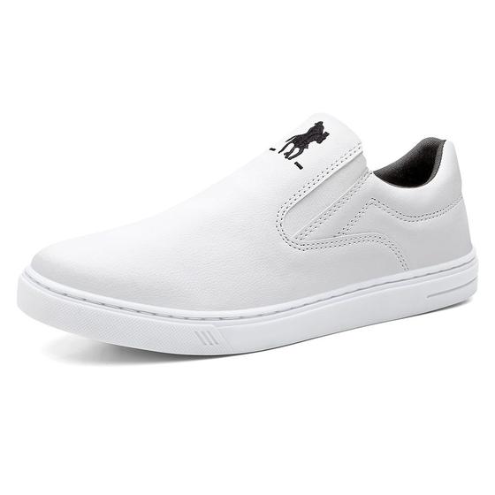 Imagem de Tênis Slip On Casual Hfast Shoes Liso com Elástico e Sola Borracha Costurada