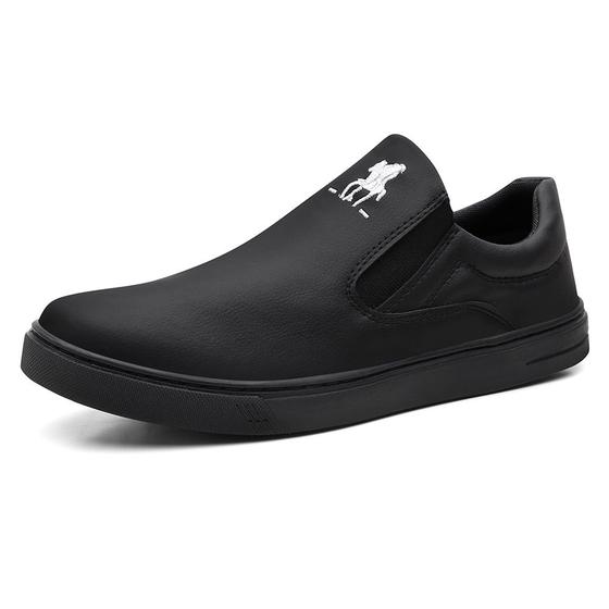 Imagem de Tênis Slip On Casual Hfast Shoes Liso com Elástico e Sola Borracha Costurada