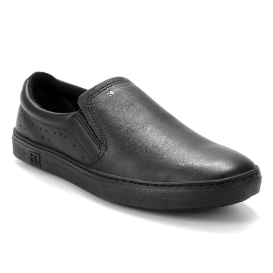 Imagem de Tênis Slip On Couro Kildare Masculino - Preto