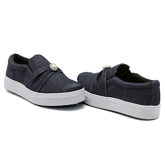 Imagem de Tênis Slip On Dk Use Shoes com Elástico Calce Fácil e Pedraria