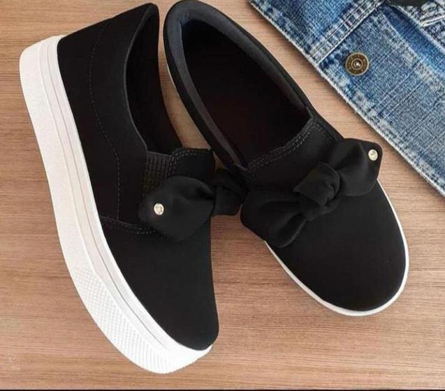 Tênis Slip On Feminino De Laço Casual Confortável Macio Sapatilha Calce Fácil Menor preço em Tênis Slip On Feminino De Laço Casual Confortável Macio Sapatilha Calce Fácil