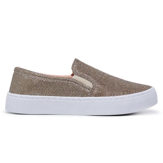 Imagem de Tênis Slip On Feminino Glitter Macio Confortável Estiloso