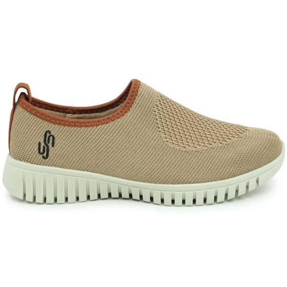 Imagem de Tênis Slip On Feminino Usaflex Tricot Baixo Sola Conforto