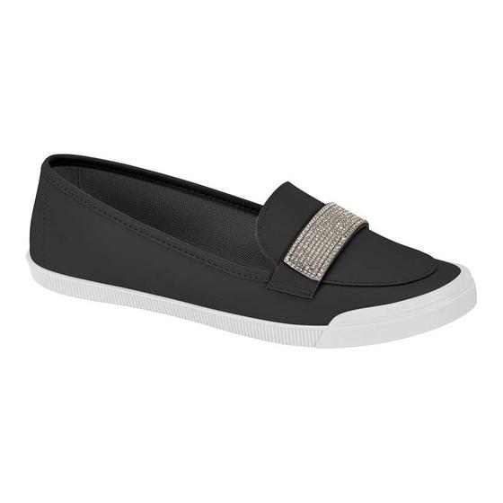 Imagem de Tênis Slip On Moleca Strass Casual- Preto