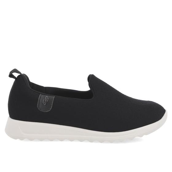 Imagem de Tênis Slip On Preto Elastano Textura Poa