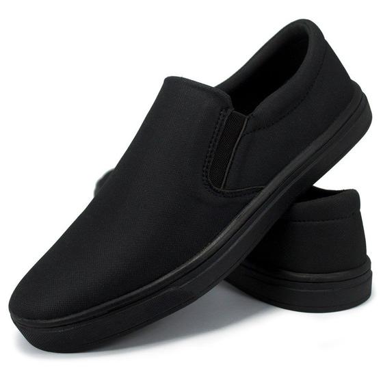 Imagem de Tenis Slip On Yoyo Store Tecido Liso sem Cadarço com Sola Reta e Elastico