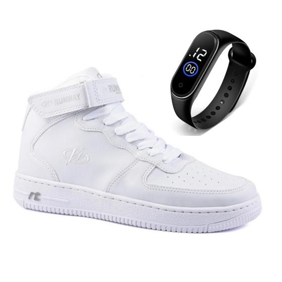 Tênis Sneaker Air Force Bota Runway Masculino e Feminino Menor preço em Tênis Sneaker Air Force Bota Runway Masculino e Feminino