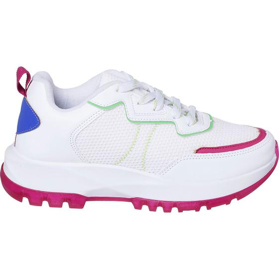 Imagem de Tênis Sneaker Feminino BKR Casual Super Confortável Rosa Shock