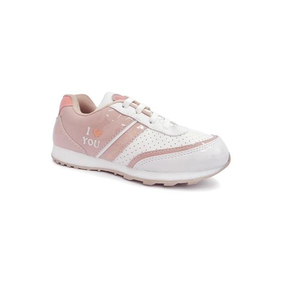 Imagem de Tênis Street Infantil Menina 10.125 Jet Kids Branco/Rose