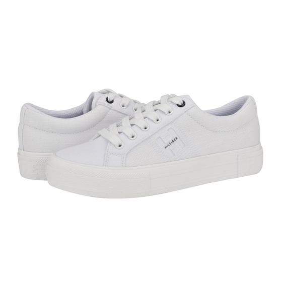 Imagem de Tênis Tommy Hilfiger Aconia feminino branco tamanho 8