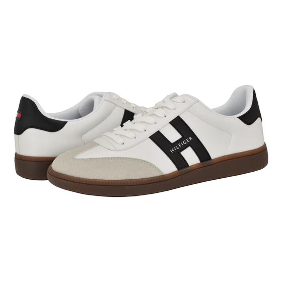 Imagem de Tênis Tommy Hilfiger Berge para homens cinza/branco tamanho 11