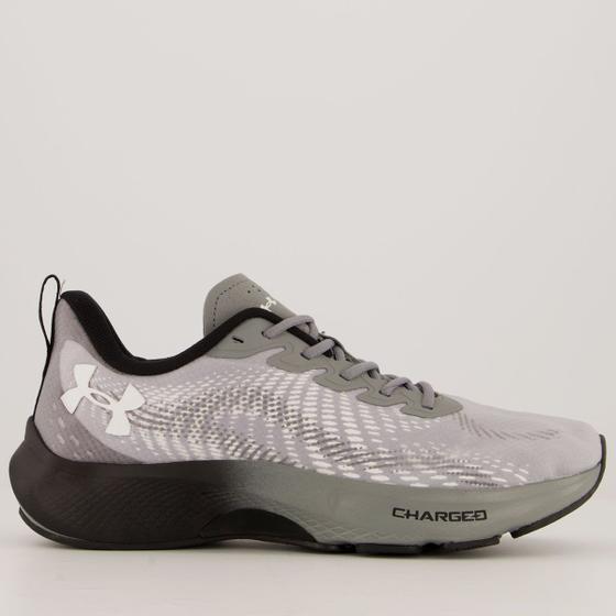 Tênis Under Armour Charged Pulse SE Cinza e Preto Tênis de Corrida