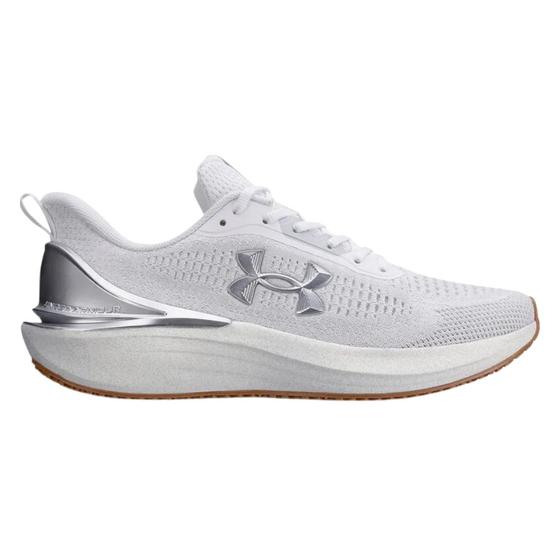 Imagem de Tênis Under Armour Charged Skyline 4 Corrida Branco e Prata - Masculino