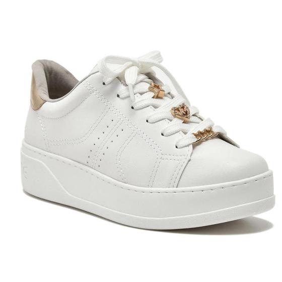 Imagem de Tênis Via Marte Casual Com Pingente Flatform 023-002 Branco