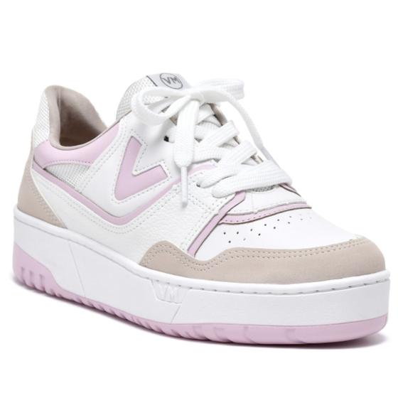 Imagem de Tenis Via Marte Feminino Branco Casual Nobuck Recortes