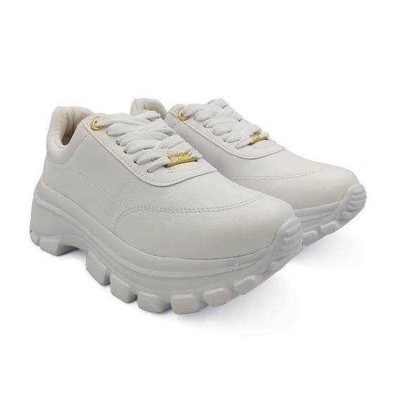 Tenis Chunky Tenis Tratorado Branco Tênis Vizzano Feminino Branco