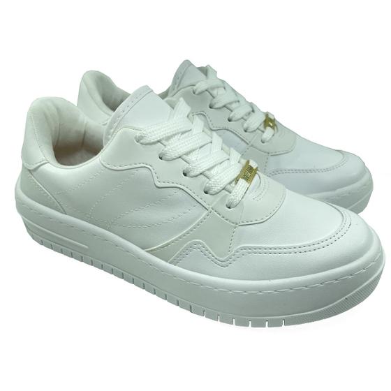 Imagem de Tênis Vizzano Sneaker Recortes Feminino - Branco