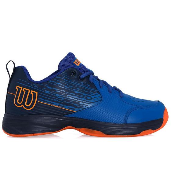 Tênis Wilson K Energy 2.0 Azul Laranja e Marinho Menor preço em Tênis Wilson K Energy 2.0 Azul Laranja e Marinho