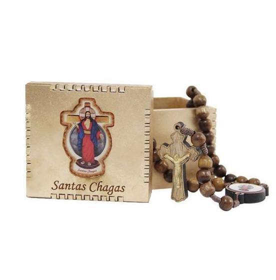 Imagem de Terço das Santas Chagas com Caixinha Personalizada