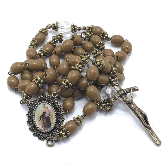 Imagem de Terço Nossa Senhora Do Carmo Resina Marrom OV