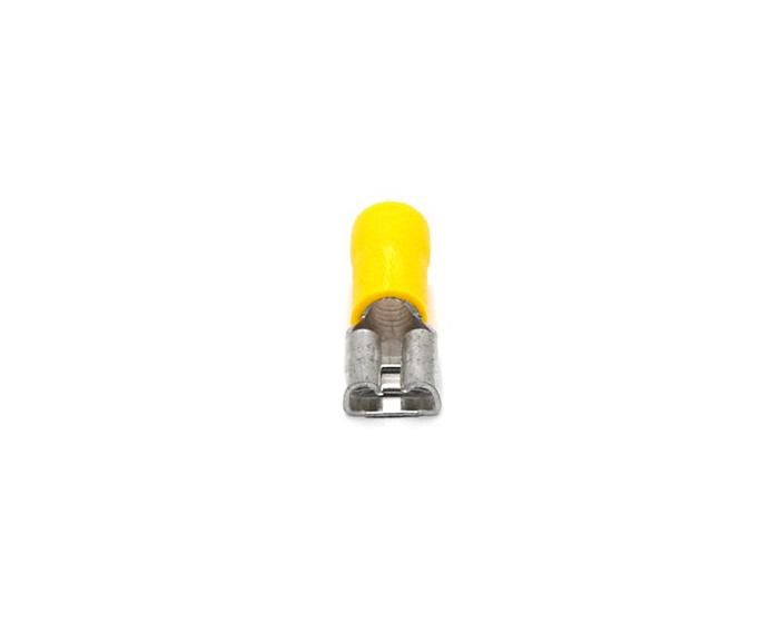 Imagem de Terminal Faston Fêmea Isolado 12-10 AWG 2.6 á 6mm Amarelo - FE1210-1 - Eletro Service