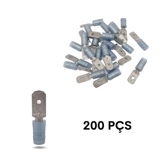 Imagem de Terminal Faston lingueta com isolante. Azul.1,1 á 2,5mm.Comprimento. 23,70mm MA1614-1