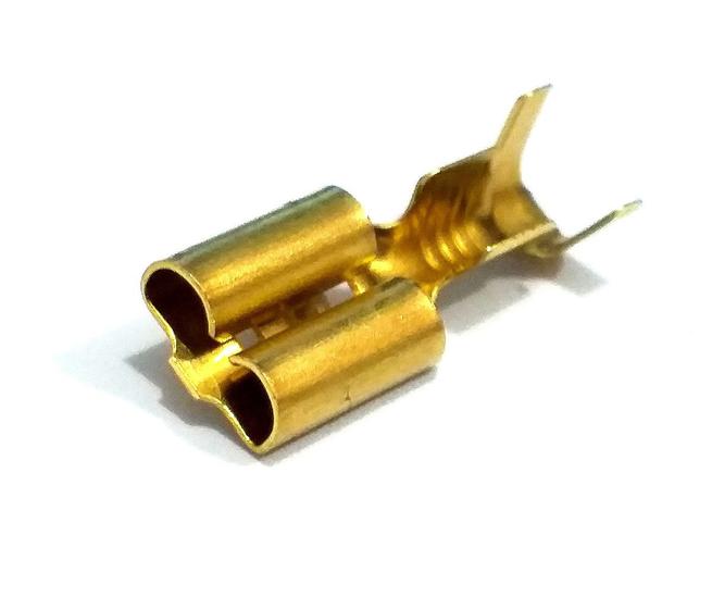 Imagem de Terminal Faston Universal Fêmea 6,3mm com Trava 100 Unidades
