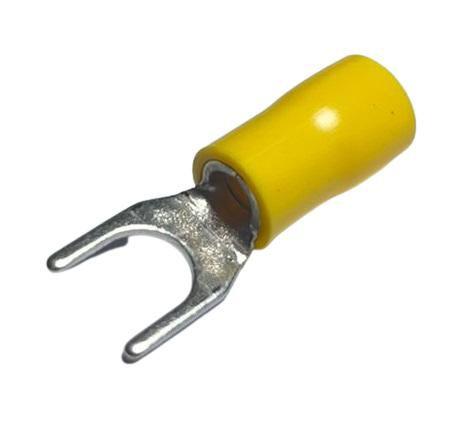 Imagem de Terminal garfo com isolacao amarelo 4,0-6,0mm - forquilha m6 - pct c/100pcs (proauto)