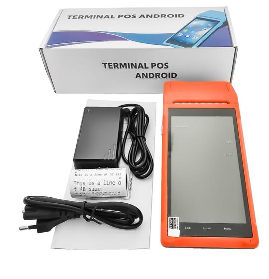 Imagem de Terminal Pda Pos Wifi 3g 4g Bluetooth Android Impressora Termica Camera Scanner Leitor Códigos Barra Qr code