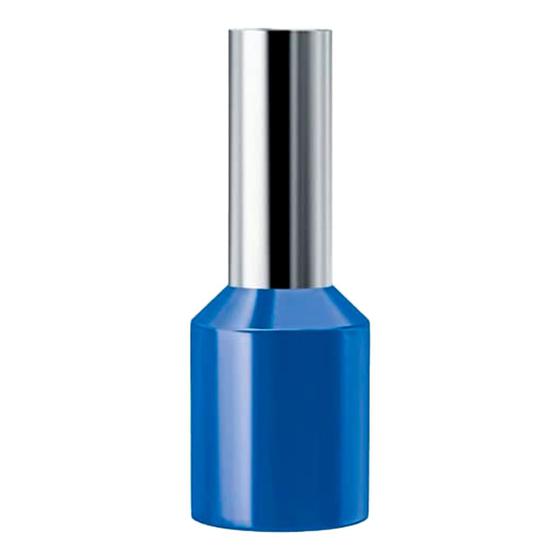 Imagem de Terminal Pino Tubular 16MM Azul Com 50 Unidades Rohdina