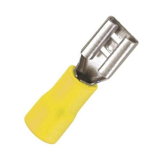 100 Pièces Embouts à Souder (épissures) Jaunes – Section 4.0-6.0 Mm² – Pour Câbles électriques – ROHS