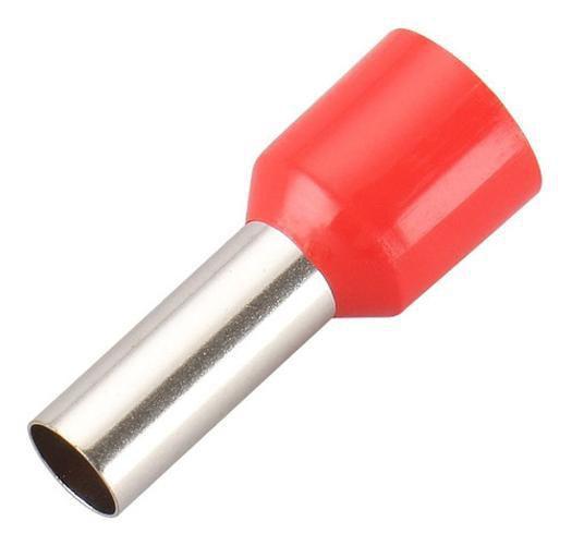 Imagem de Terminal Tubular Ilhós Conector 10Mm Pré Isolado 100 Pçs