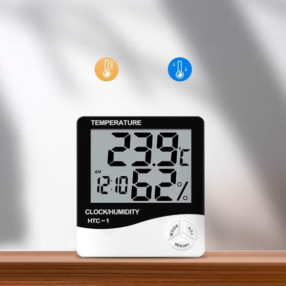 Imagem de Termo Higrômetro Digital Medição de Temperatura de -10 a 50 graus celsius