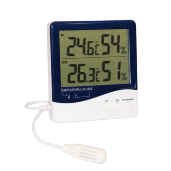 Imagem de Termo-higrometro digital temperatura e umidade interna/externa incoterm.