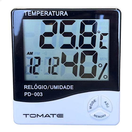 Imagem de Termo Higrômetro Tomate Pd-003 Digital Ambiente Sem Fio Aaa