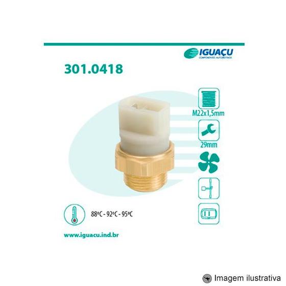 Imagem de Termo Interruptor do Radiador Cebolão Pampa 1.8 97 / Ibiza / Malaga 1.2