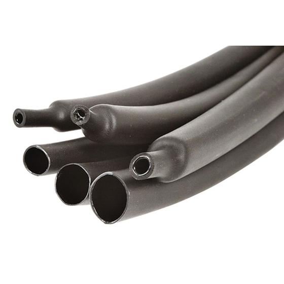 Imagem de Termo Retrátil 3:1 Adesivado Com Cola 3/16 (4,8mm) - Preto - 5mts